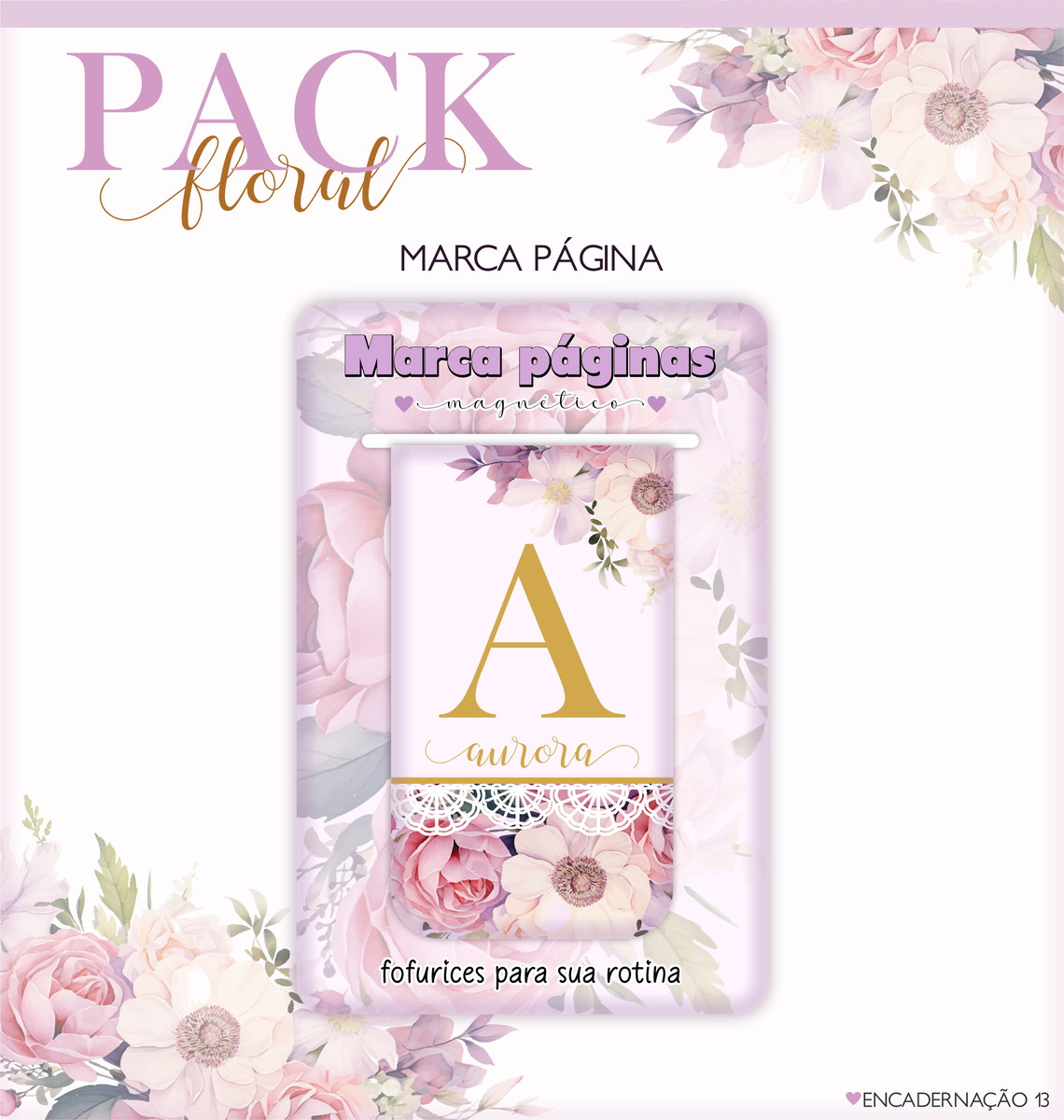 Kit Digital Agenda Feminina Floral 2026 para Personalizar 3 Kit Digital Agenda Feminina Floral 2026 para Personalizar - Imagem 3