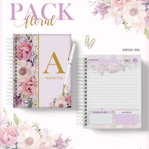 Kit Digital Agenda Feminina Floral 2026 para Personalizar 10 agenda feminina floral 2026 arquivo digital 6