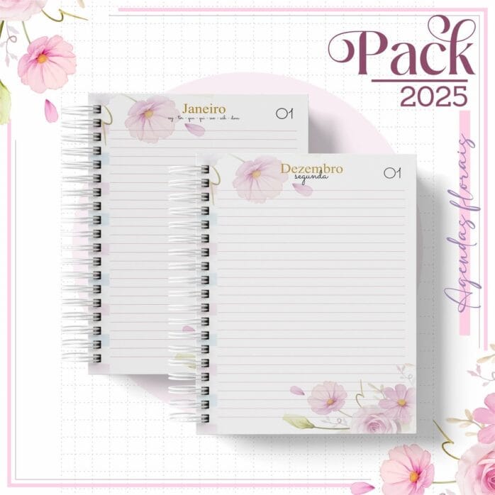 Agenda Feminina Floral Candy 2025