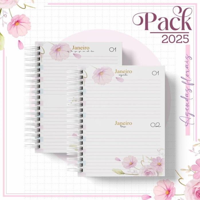 Agenda Feminina Floral Candy 2025
