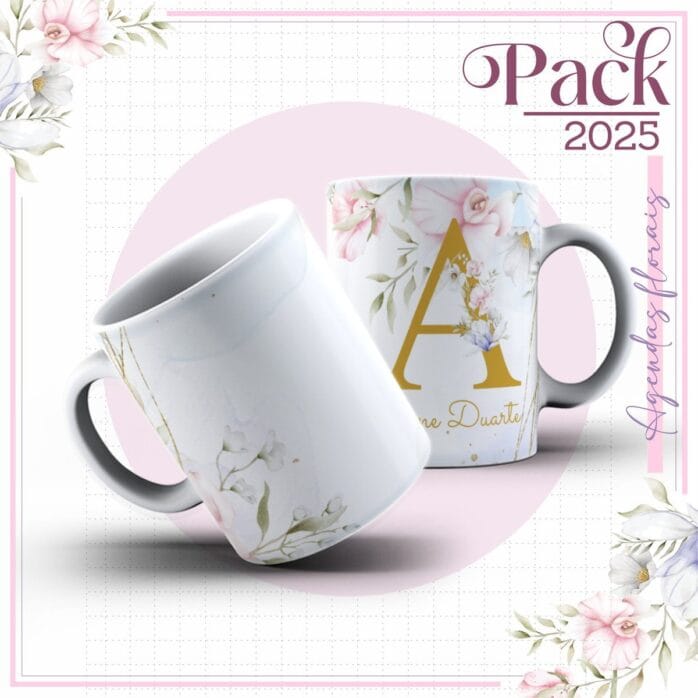 Agenda Feminina Floral Lilás 2025
