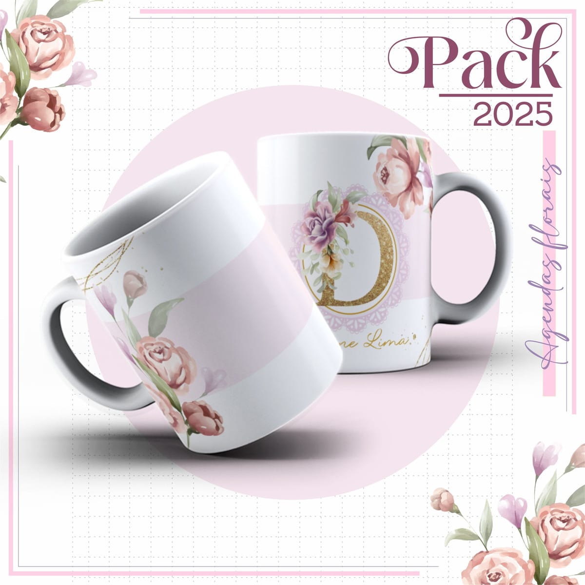 Agenda Floral 2025 para Imprimir e Vender 4 Agenda Floral 2025 para Imprimir e Vender - Imagem 4