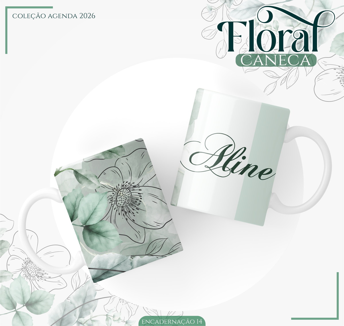 Agenda Feminina Floral 2026 Kit Digital para Imprimir 3 Agenda Feminina Floral 2026 Kit Digital para Imprimir - Imagem 3