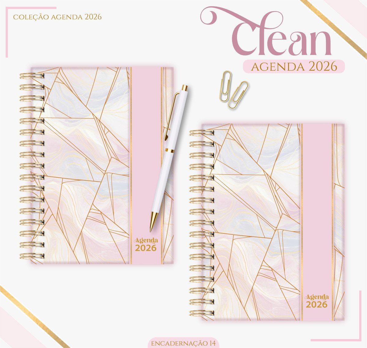 Agenda Feminina Rose Gold 2026 Digital para Imprimir 1 Agenda Feminina Rose Gold 2026 Digital para Imprimir