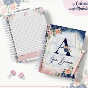 Agenda Floral Azul - Datada 2023