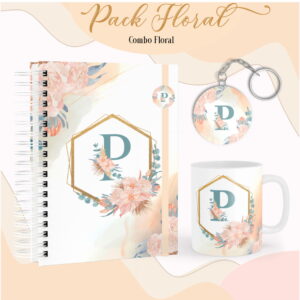 Agenda Floral Salmão Digital Personalizável para Sublimação 10 agenda floral salmao 2023 arquivo digital