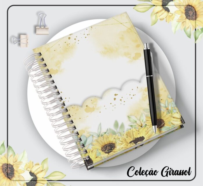 Agenda Girassol Alfabeto Floral