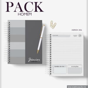 Agenda Masculina 2026 Kit Digital para Sublimação 8 agenda homem 2026 arquivo digital