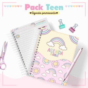 Agenda Infantil Permanente Arco Iris Candy