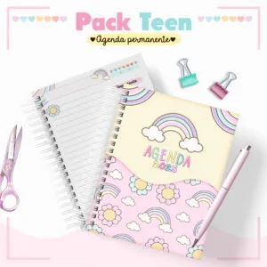 Agenda Infantil Permanente Arco Iris Candy
