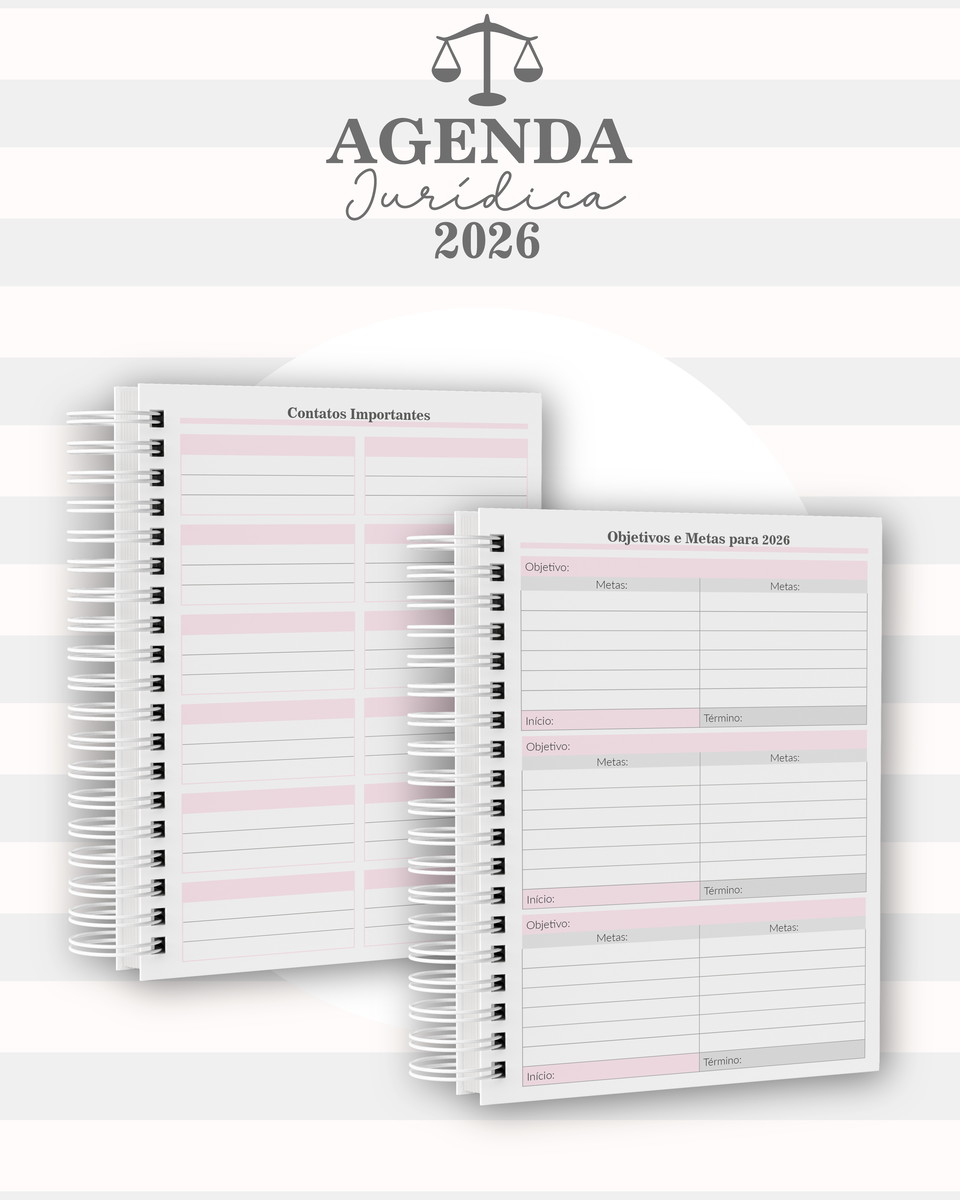 Agenda Jurídica 2026 Digital com 11 Capas para Sublimação 4 Agenda Jurídica 2026 Digital com 11 Capas para Sublimação - Imagem 4
