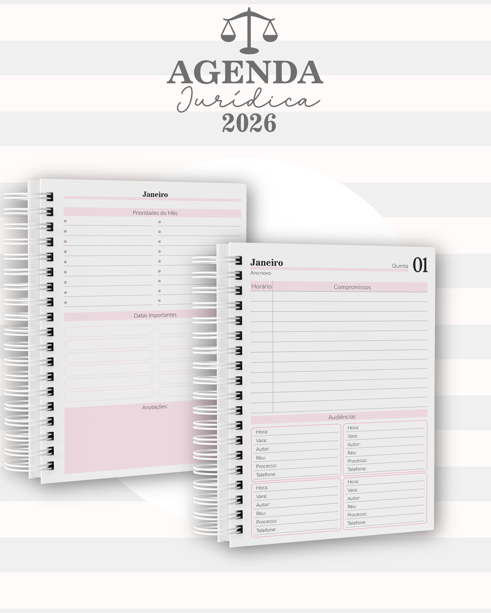 Agenda Jurídica 2026 Digital com 11 Capas para Sublimação 5 Agenda Jurídica 2026 Digital com 11 Capas para Sublimação - Imagem 5