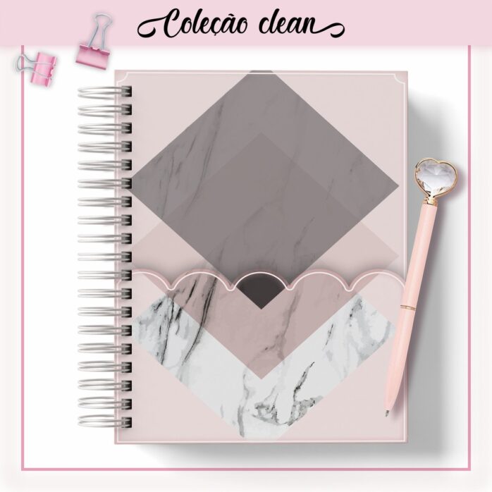 Agenda Mármore Rosa Datada 2023