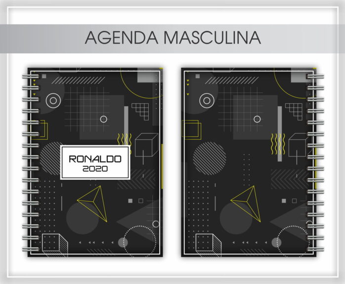 Agenda Masculina + Arte para caneca