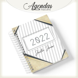 Agenda Masculina Digital Bege para Sublimação e Encadernação 20 agenda masculina bege com listras arquivo digital 4