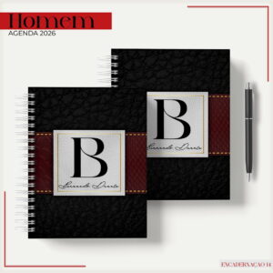 Agenda Masculina Vinho 2026 Kit Digital para Sublimação 7 agenda masculina couro vinho 2026 arquivo digital