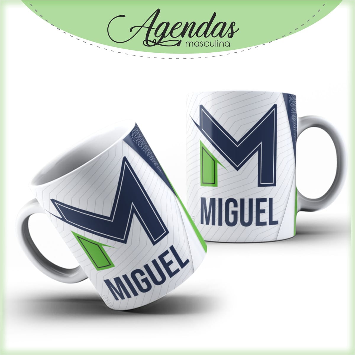 Agenda Masculina Personalizável Digital com Iniciais 3 Agenda Masculina Personalizável Digital com Iniciais - Imagem 3