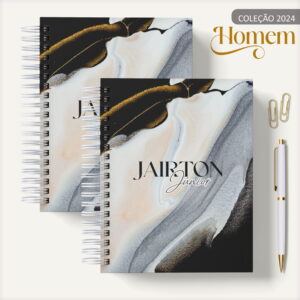 agenda masculina marble cinza arquivo digital