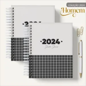 Agenda Masculina Quadrinho Preto