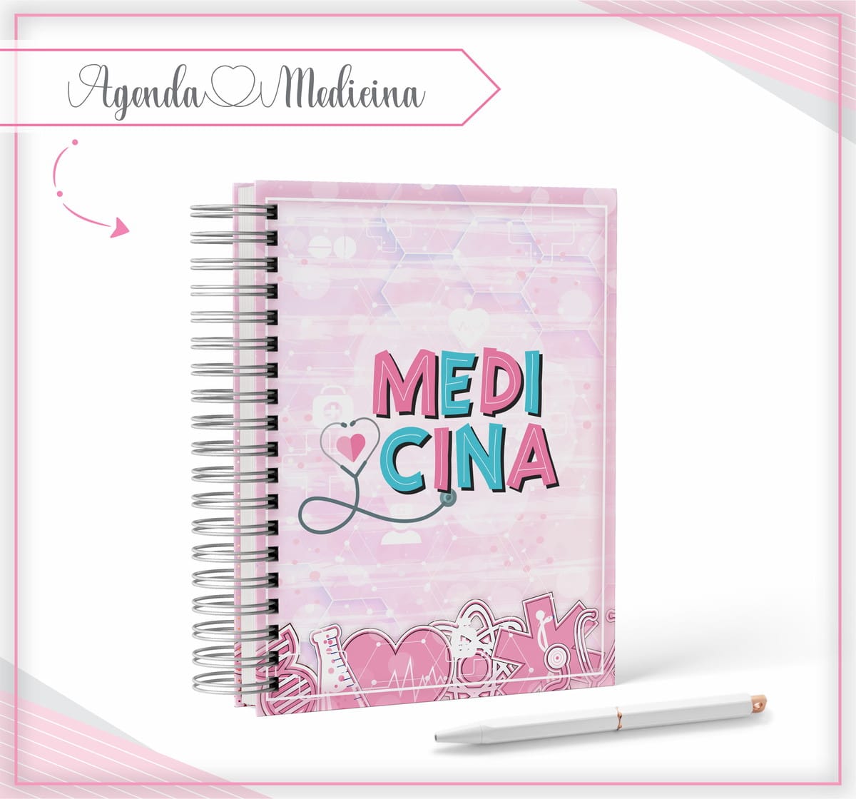 Agenda Medicina Feminina Digital para Imprimir e Personalizar 1 Agenda Medicina Feminina Digital para Imprimir e Personalizar