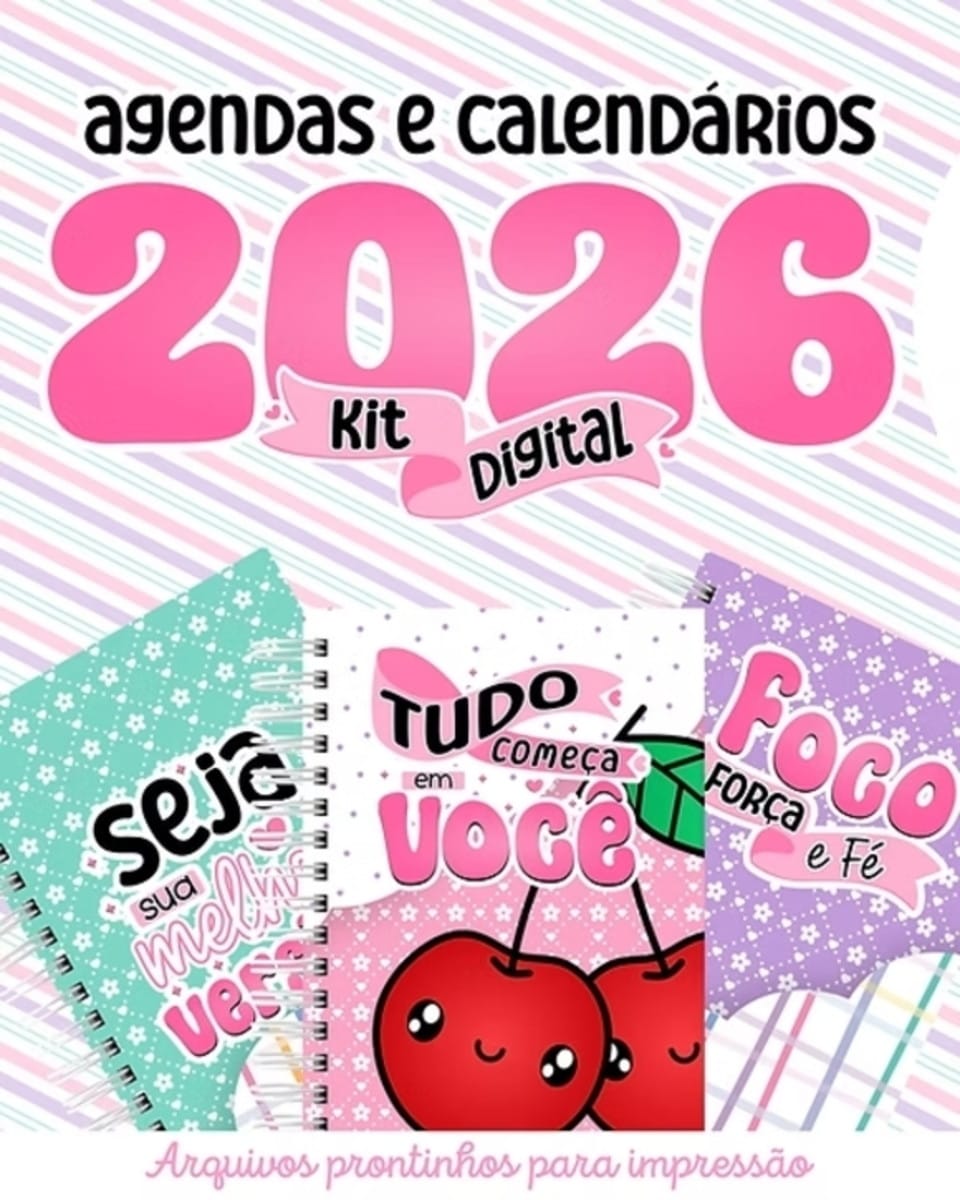 Kit Agenda e Calendário 2026 para Imprimir 1 Kit Agenda e Calendário 2026 para Imprimir