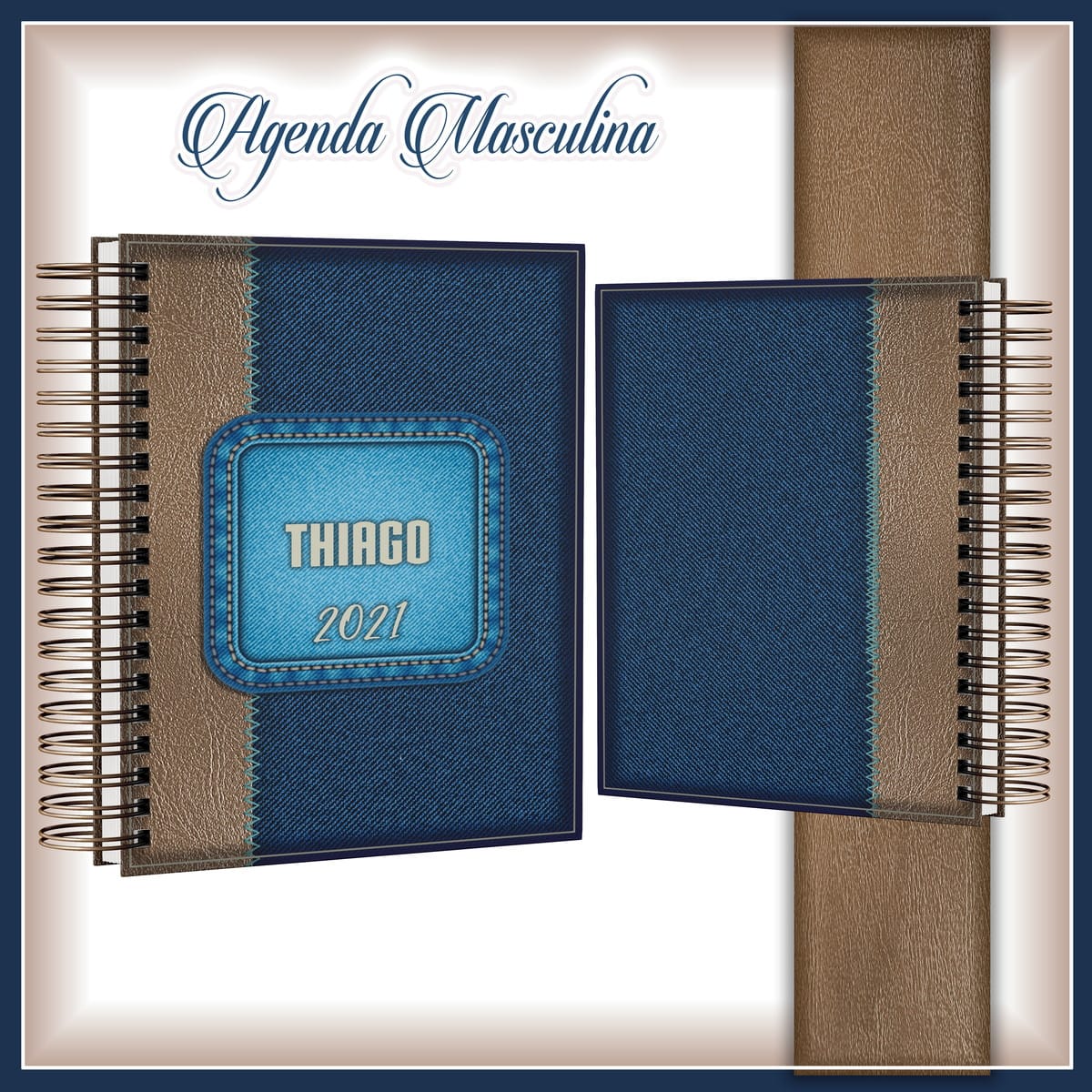 Agendas Masculinas Personalizadas em Arquivo Digital 4 Agendas Masculinas Personalizadas em Arquivo Digital