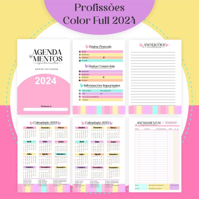 Agendas Profissões Femininas Candy Full