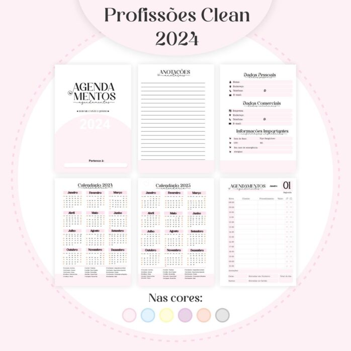 Agendas Profissões Femininas Clean