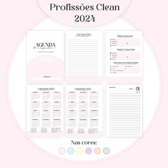 Agendas Profissões Femininas Clean