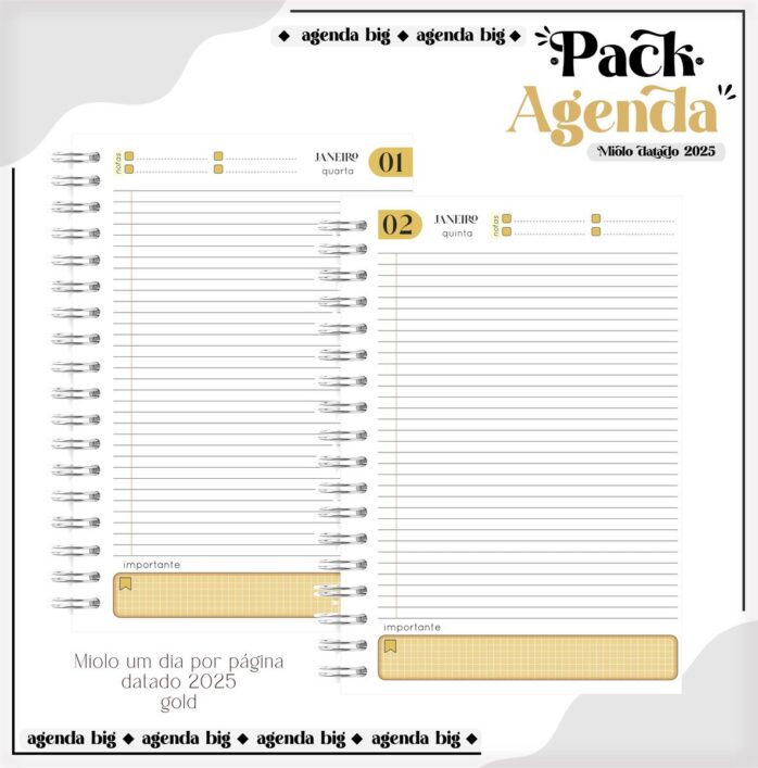 Agendas Tamanho Universitário Masculino