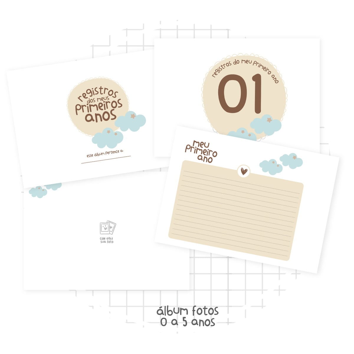 Álbum Digital Menino 0 a 5 Anos Kit Pronto para Imprimir 1 Álbum Digital Menino 0 a 5 Anos Kit Pronto para Imprimir