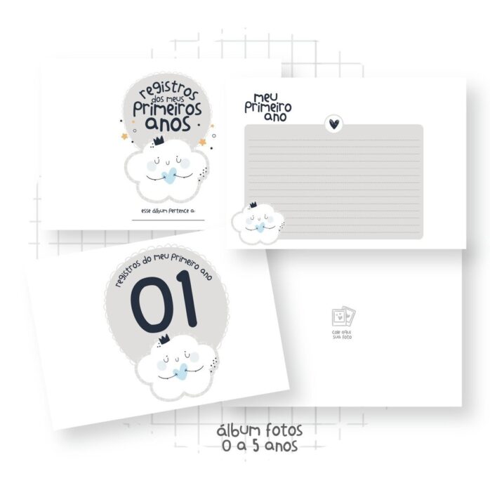 Álbum de Fotos Nuvem Menino (0 a 5 anos)