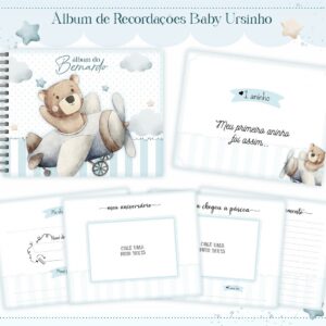 Álbum do Bebê Baby Urso Menino