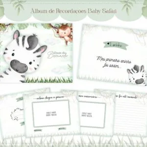 Álbum do Bebê Safari Menino