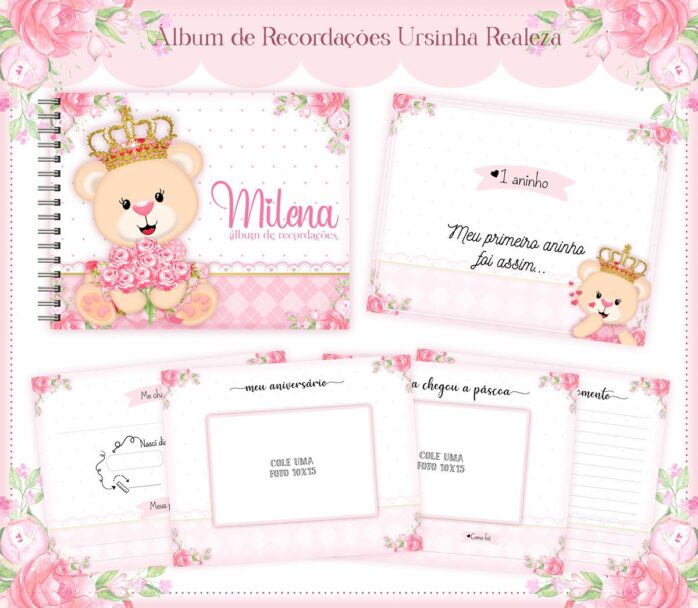 Álbum do Bebê Ursinha Realeza