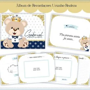Álbum do Bebê Urso Realeza Menino