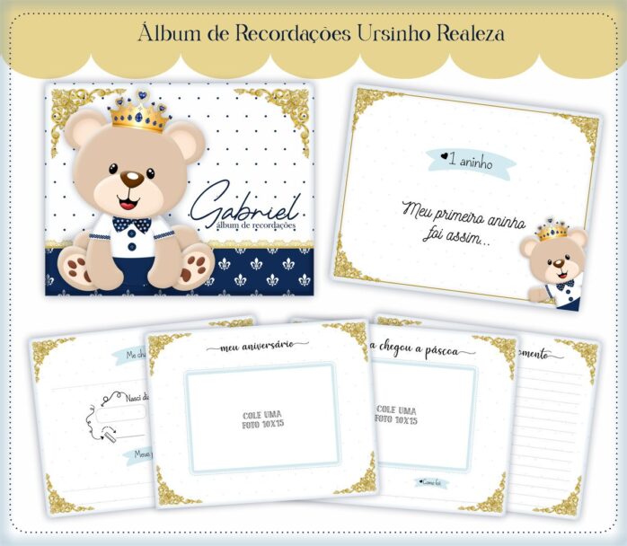 Álbum do Bebê Urso Realeza Menino