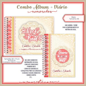 Álbum e Diário Dia dos Namorados Me faz tão bem -Arq.Digital