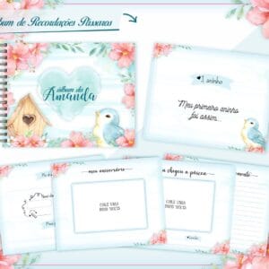 Álbum Recordações Bebê Passarinhos