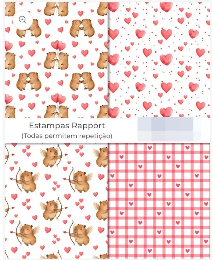 Amor de Capivara - Kit Digital para Dia dos Namorados PNG