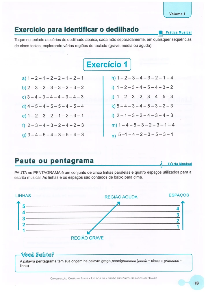 Apostila Estudos para Órgão Eletrônico Hinário CCB Vol 1 PDF 3 Apostila Estudos para Órgão Eletrônico Hinário CCB Vol 1 PDF