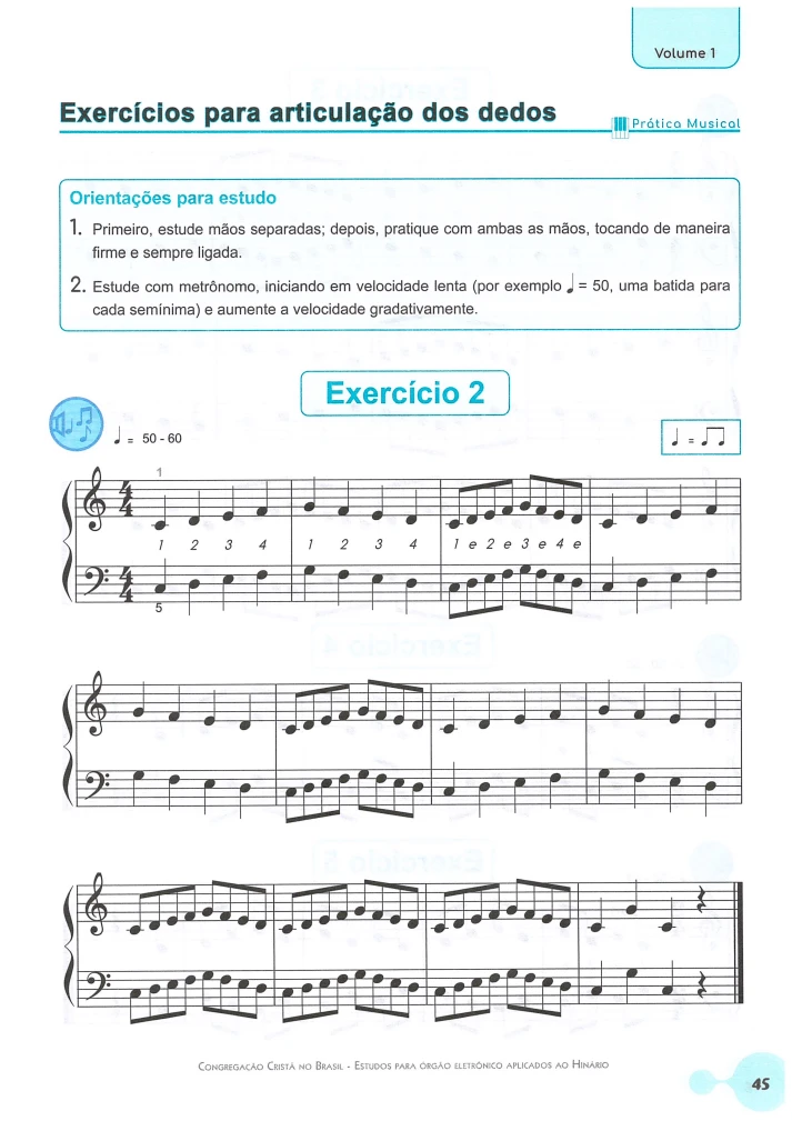 Apostila Estudos para Órgão Eletrônico Hinário CCB Vol 1 PDF 6 Apostila Estudos para Órgão Eletrônico Hinário CCB Vol 1 PDF