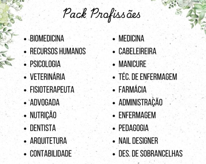 Arquivo Capas Profissões Cores - Png