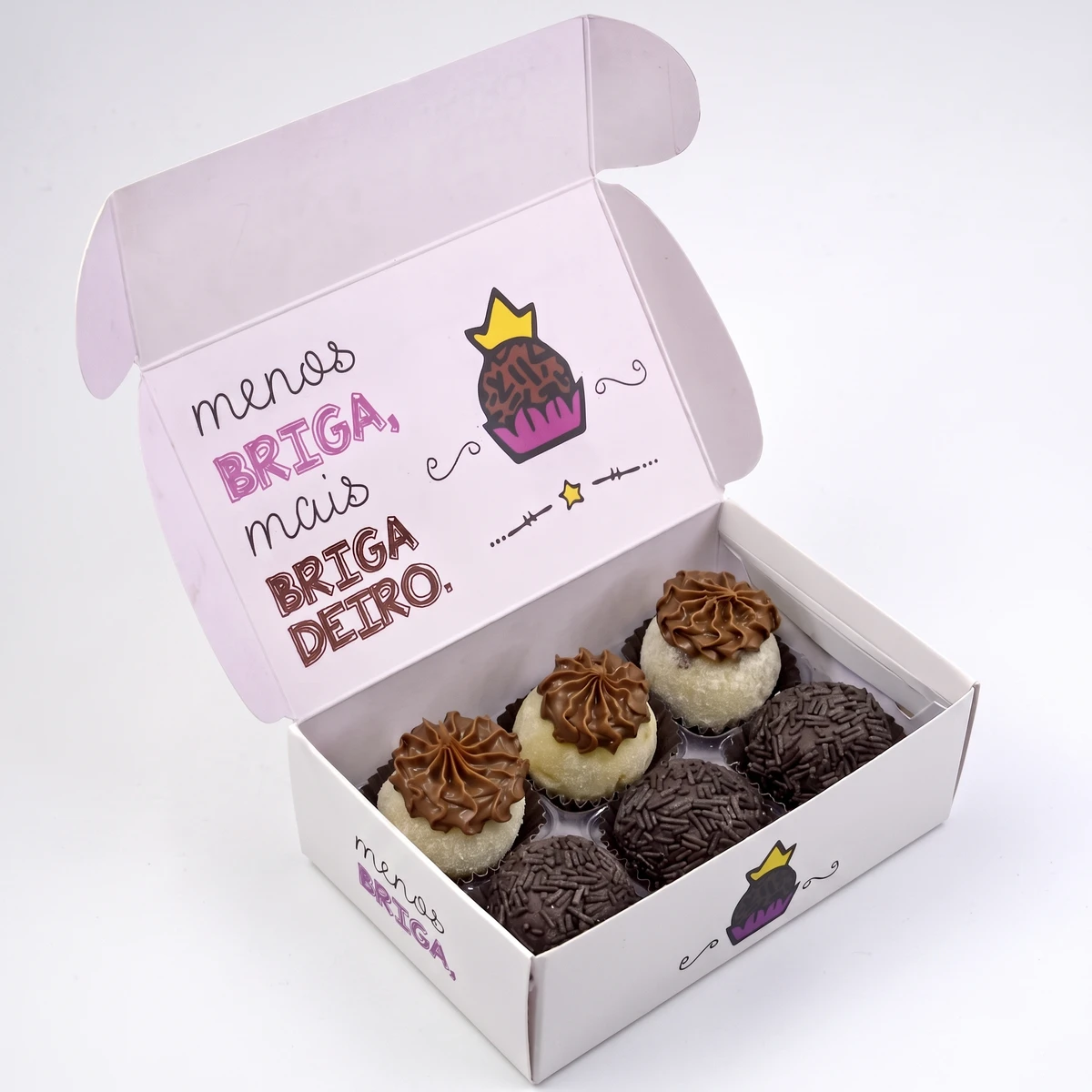 Arquivo de Corte Caixa de Brigadeiro - Molde Personalizavel 2 Arquivo de Corte Caixa de Brigadeiro - Molde Personalizavel