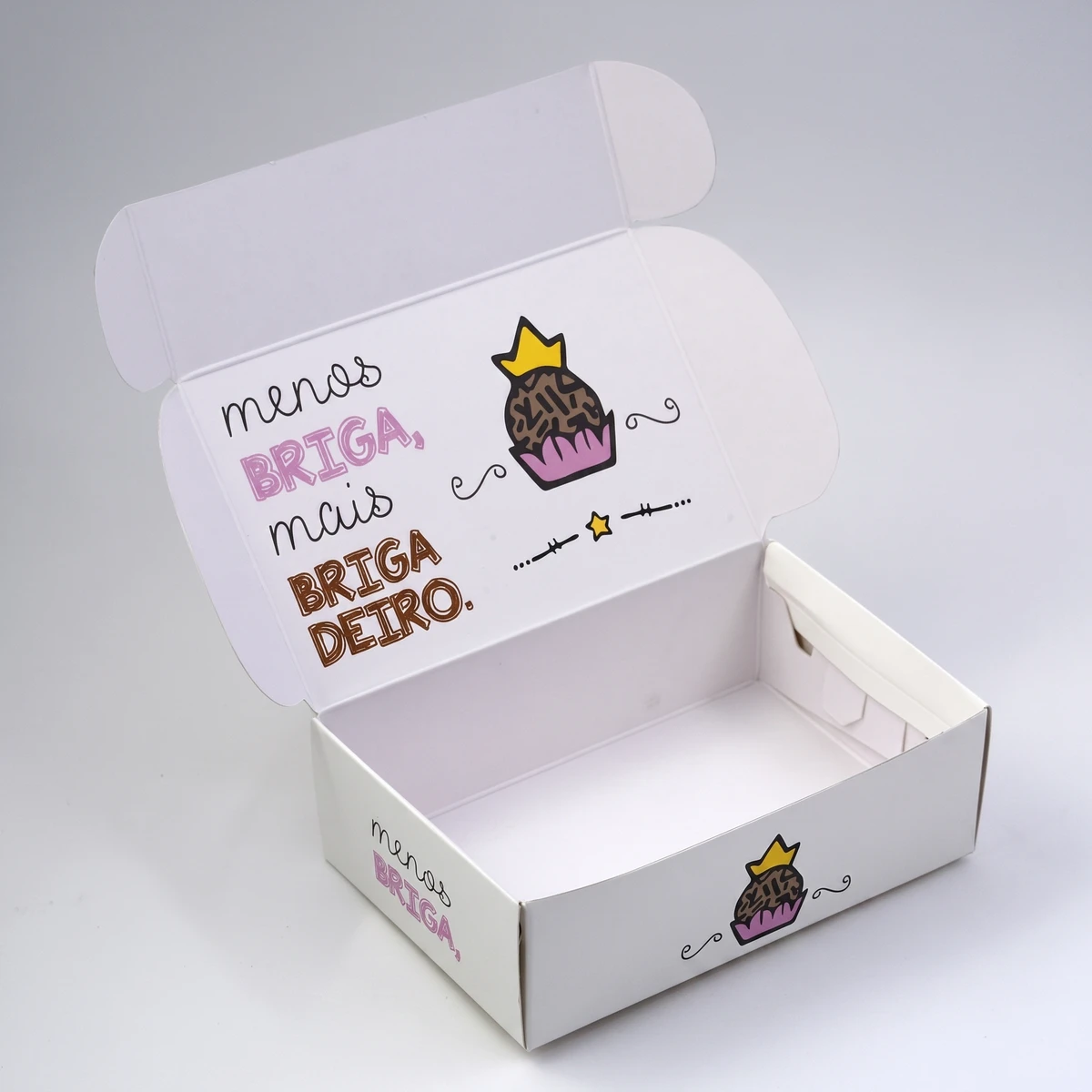 Arquivo de Corte Caixa de Brigadeiro - Molde Personalizavel 3 Arquivo de Corte Caixa de Brigadeiro - Molde Personalizavel