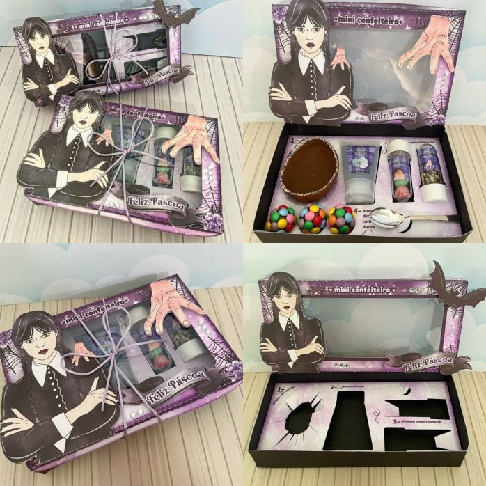 Arquivo De Corte Cesta Páscoa Wandinha Silhouette Tesourete