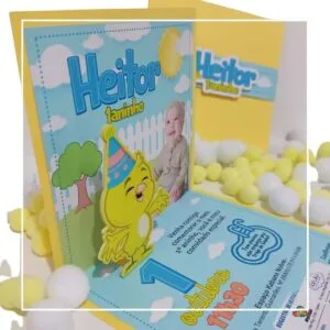 Arquivo de Corte Convite Pintinho Amarelinho