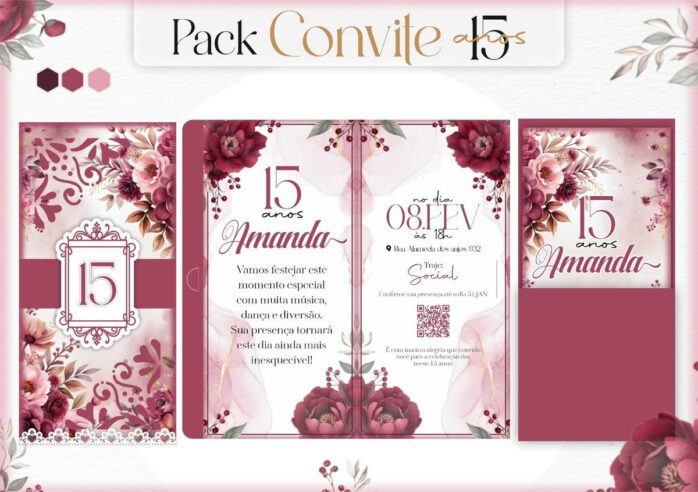 Arquivo de Corte Convites 15 Anos - Studio e pdf
