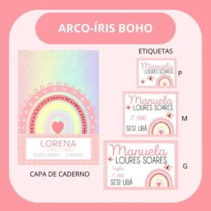 Arquivo de Corte Etiqueta Escolar Arco Iris 17 Arquivo de Corte Etiqueta Escolar Arco Iris