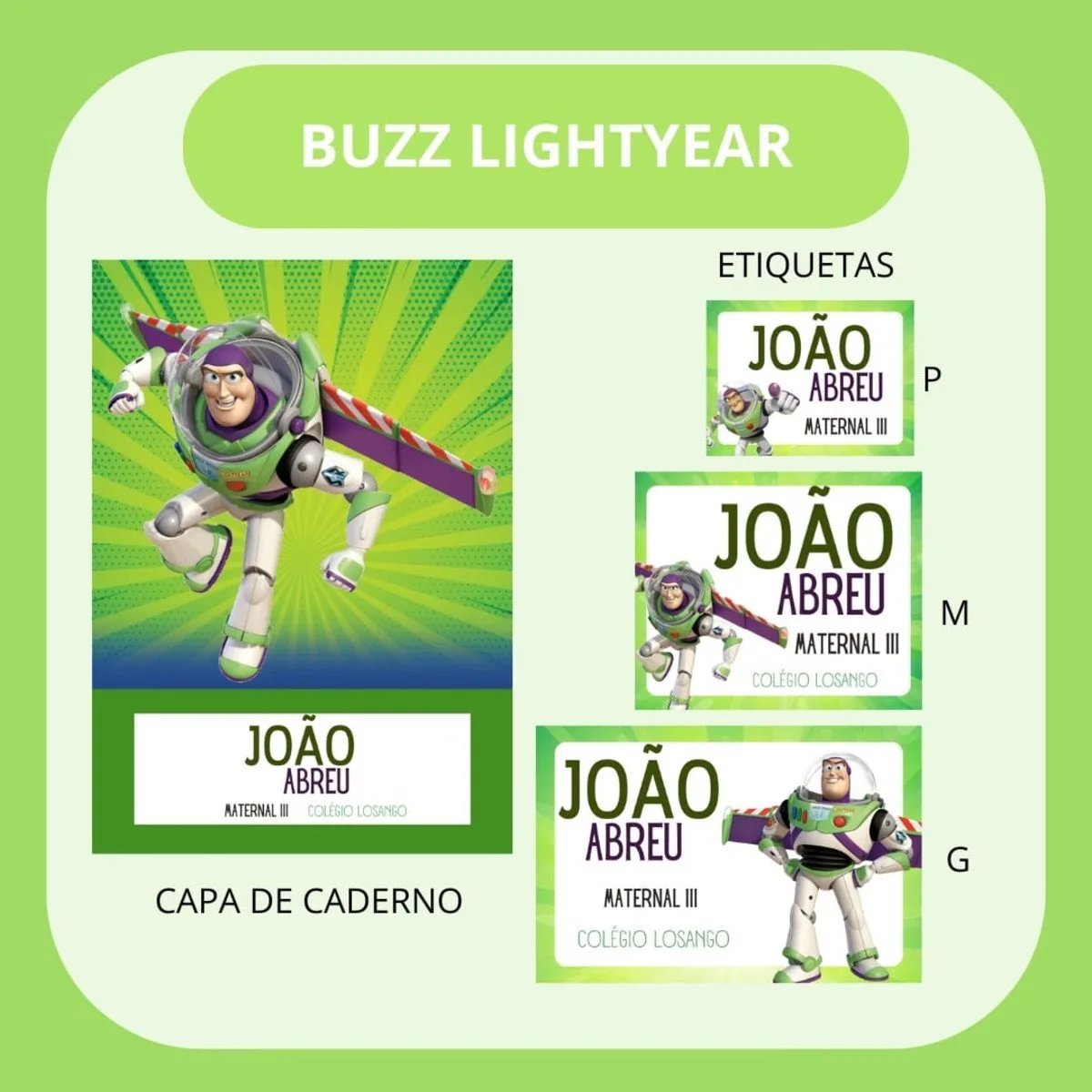 Arquivo de Corte Etiqueta Escolar Buzz Lightyear 1 Arquivo de Corte Etiqueta Escolar Buzz Lightyear